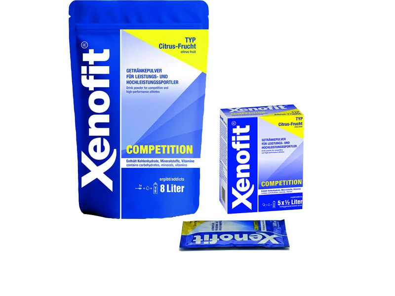 Gravelbike Holidays © Xenofit GmbH Xenofit Competition Getränkepulver in verschiedenen Verpackungsgrößen